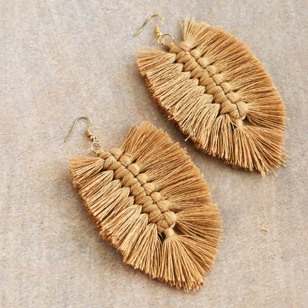 Boho deals macrame earrings