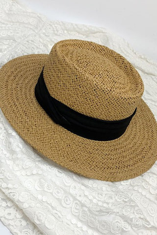 Straw hat- Black- In-store Only