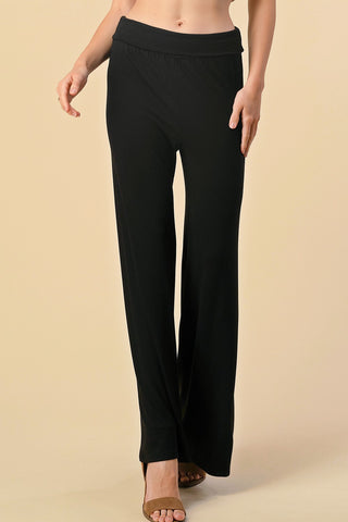 Black SOLID PALAZZO PANTS-In-store Only-