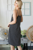 STRIPED TANK TOP MINI DRESS- IN- Store Only