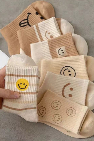 Smiley Crew socks- In-store only