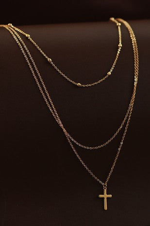 18K Gold Non-Tarnish Stainless Steel Necklace- In-Store