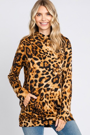 LEOPARD PRINT HOODIE- In-store Only