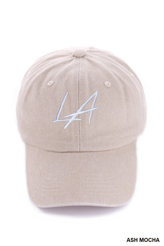 LA WASHED EMBROIDERED CITY CAPS HAT- IN-STORE ONLY