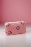 Zenana Smiley Face Corduroy Cosmetic Pouch