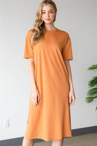 FRENCH TERRY MIDI DRESS- In-Store Only