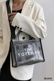 COLORFUL TRANSPARENT THE TOTE BAG W SHOULDER STRAP