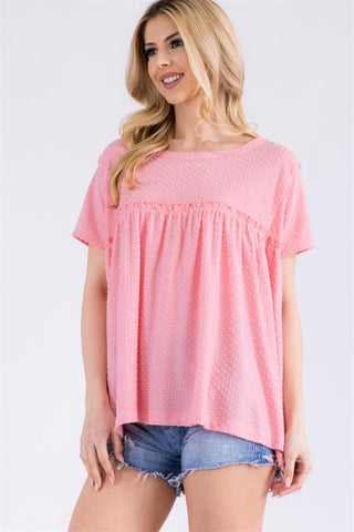 DOLMAN SHORT SLEEVE KNIT TOP- In-Store Only